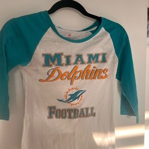 Miami Dolphins 3/4 sleeve top